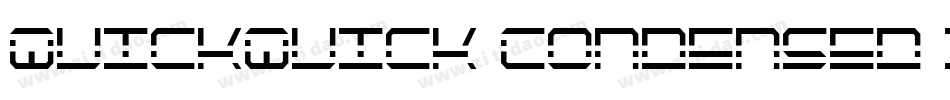 QuickQuick Condensed Italic字体转换